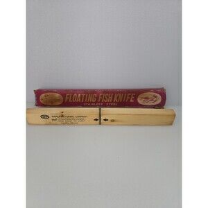 VTG ZEP Manufacturing Advertisemen Floating Fishing Knife Fisherman Ruler/Knife